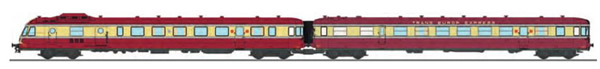 REE Modeles NW-162 - French RGP Railcar 1 red TEE with 2 light and light corner, Era III X-2776 + Car XR-7776- 7776 NOIS